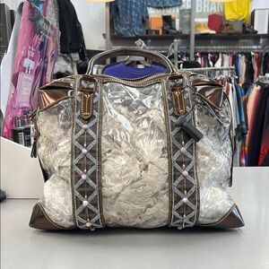 Transparent Brown Men's Bag